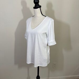 Lauren Ralph Lauren White Relaxed Short Sleeve Tee
